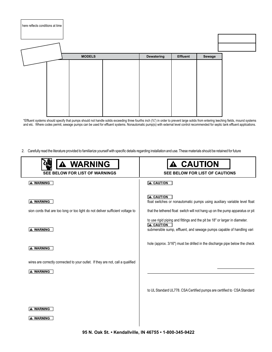 Star Water Systems ECP SERIES User Manual | 8 pages
