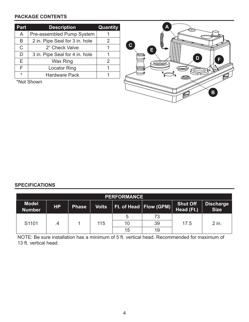 Star Water Systems S1101 User Manual | Page 4 / 38