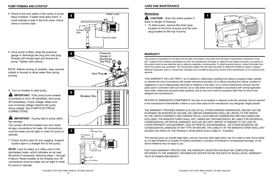Star Water Systems SJ05S User Manual | Page 8 / 9