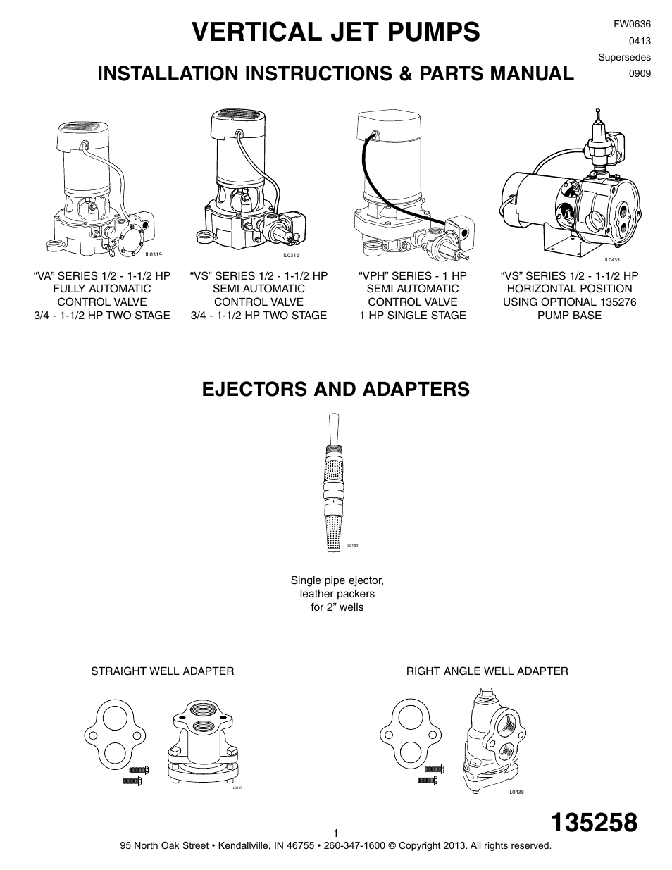 Star Water Systems VPH SERIES User Manual | 8 pages