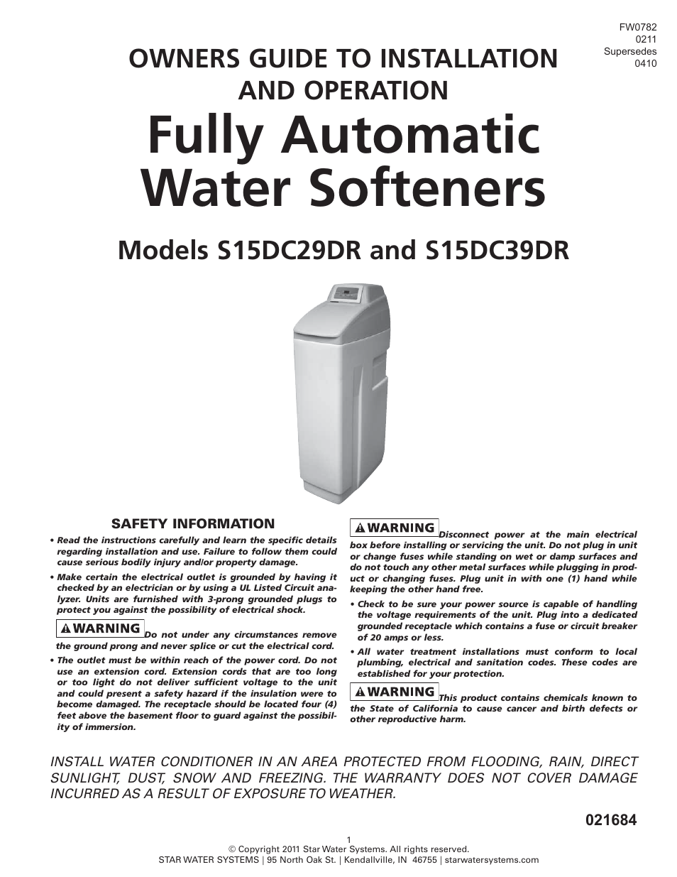 Star Water Systems S15DC39DR User Manual | 13 pages
