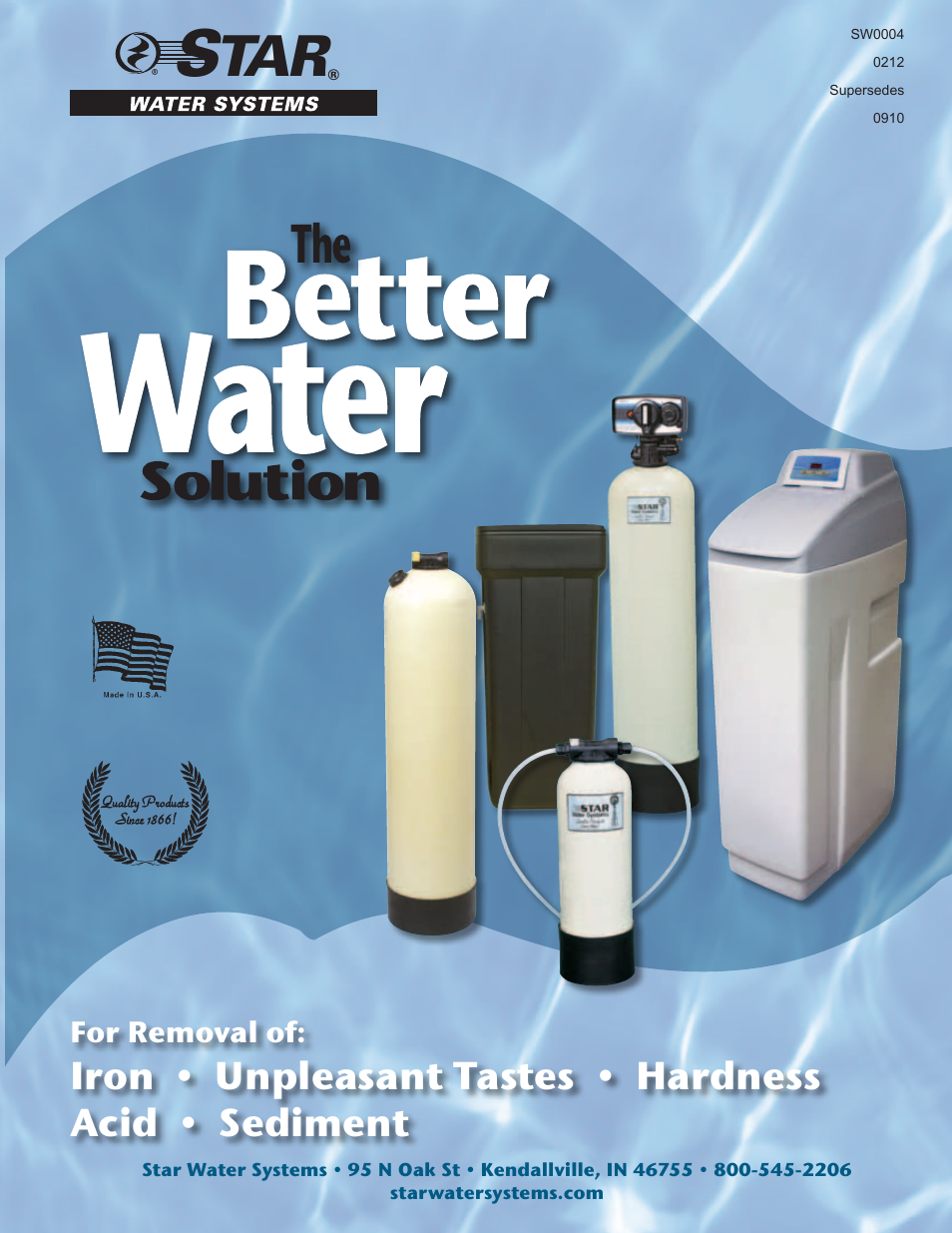 Star Water Systems SW0004 Star Water Conditioning User Manual | 12 pages