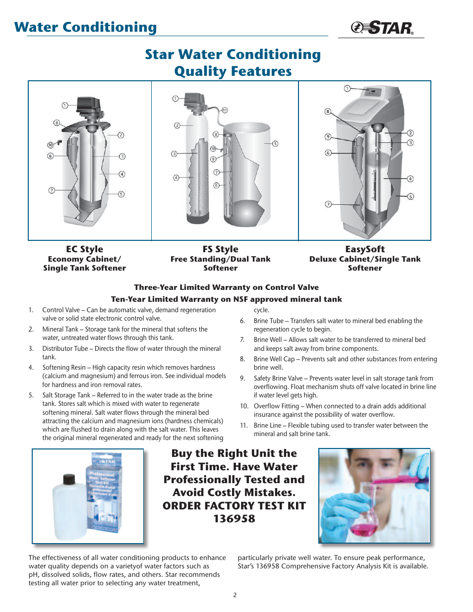 Star Water Systems SW0004 Star Water Conditioning User Manual | Page 2 / 12