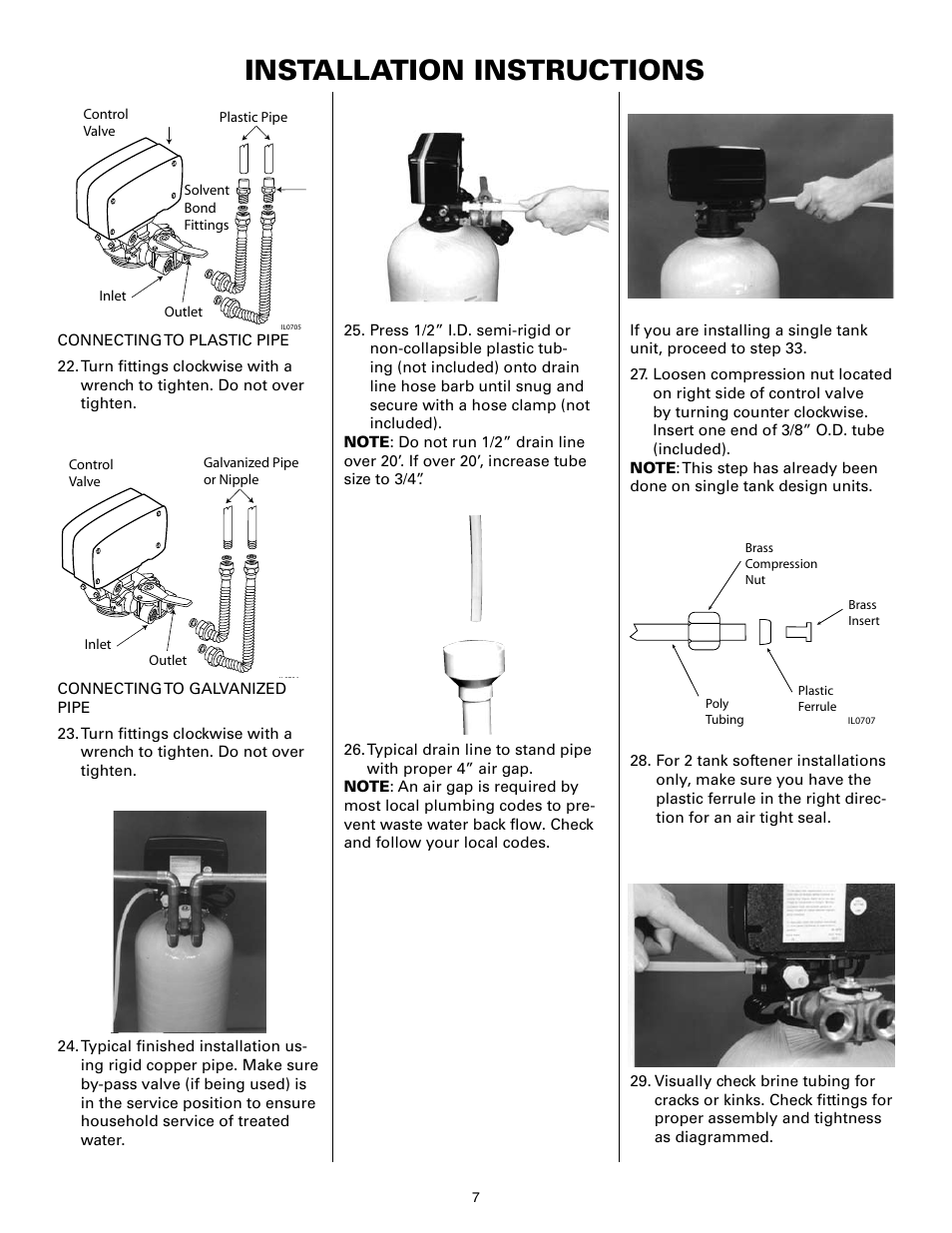 Installation instructions | Star Water Systems Water Softener User Manual | Page 7 / 38