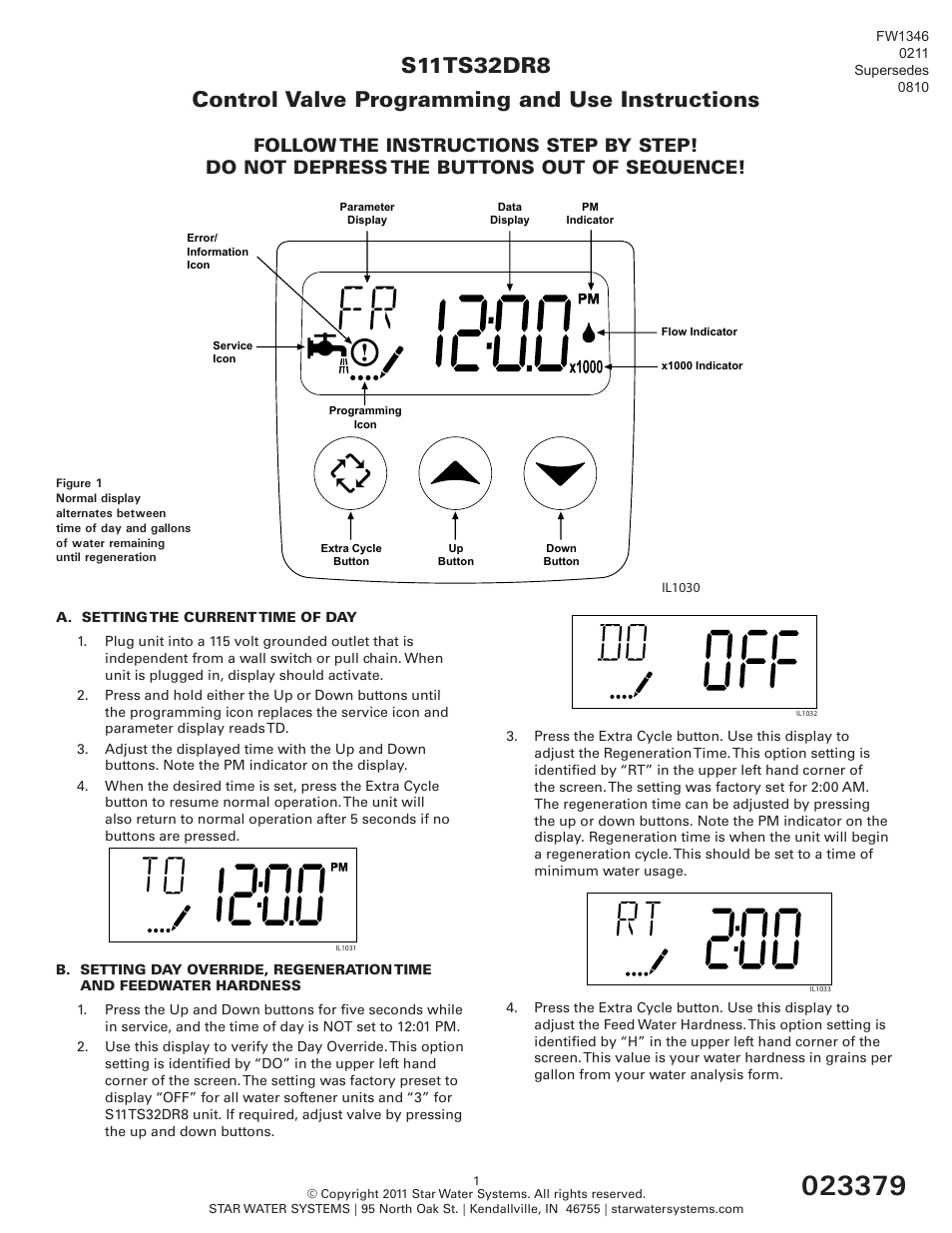 Star Water Systems S11TS32DR8 User Manual | 2 pages