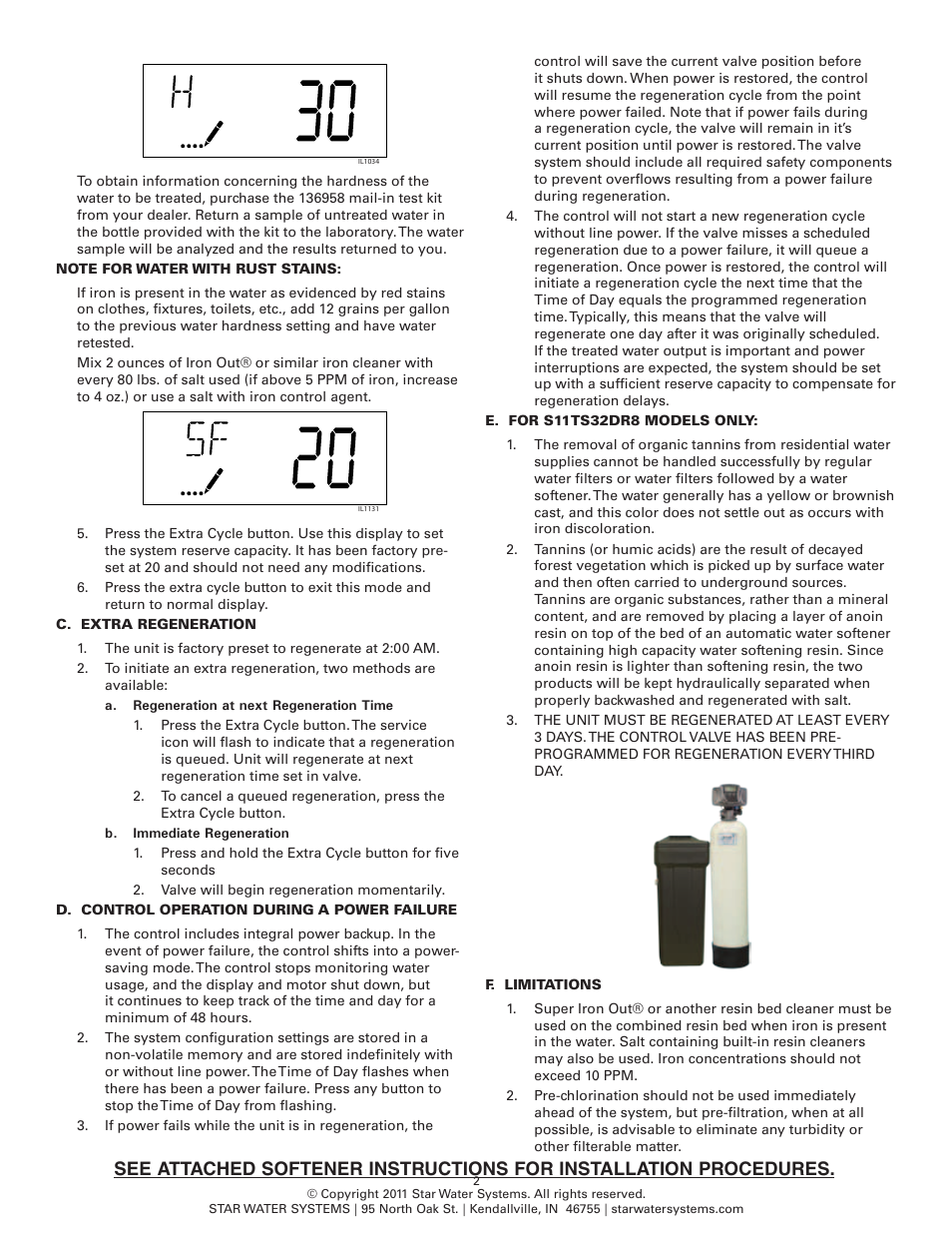 Star Water Systems S11TS32DR8 User Manual | Page 2 / 2