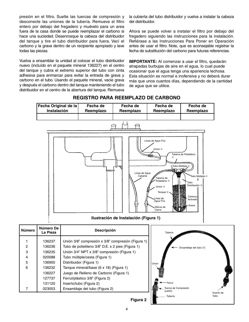 Registro para reemplazo de carbono | Star Water Systems TM06 (Flint & Walling) User Manual | Page 4 / 6
