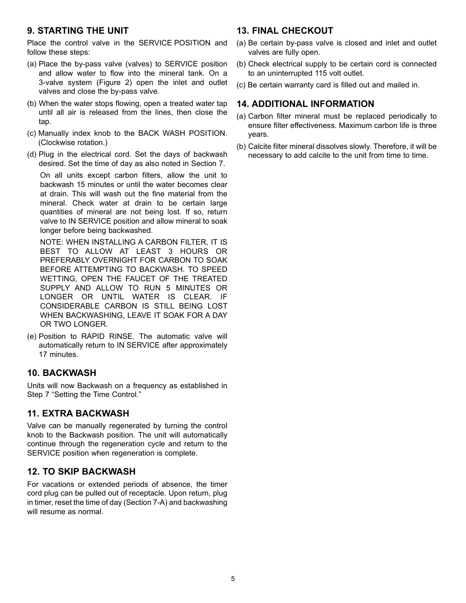 Star Water Systems S07AF10 Filter User Manual | Page 5 / 5