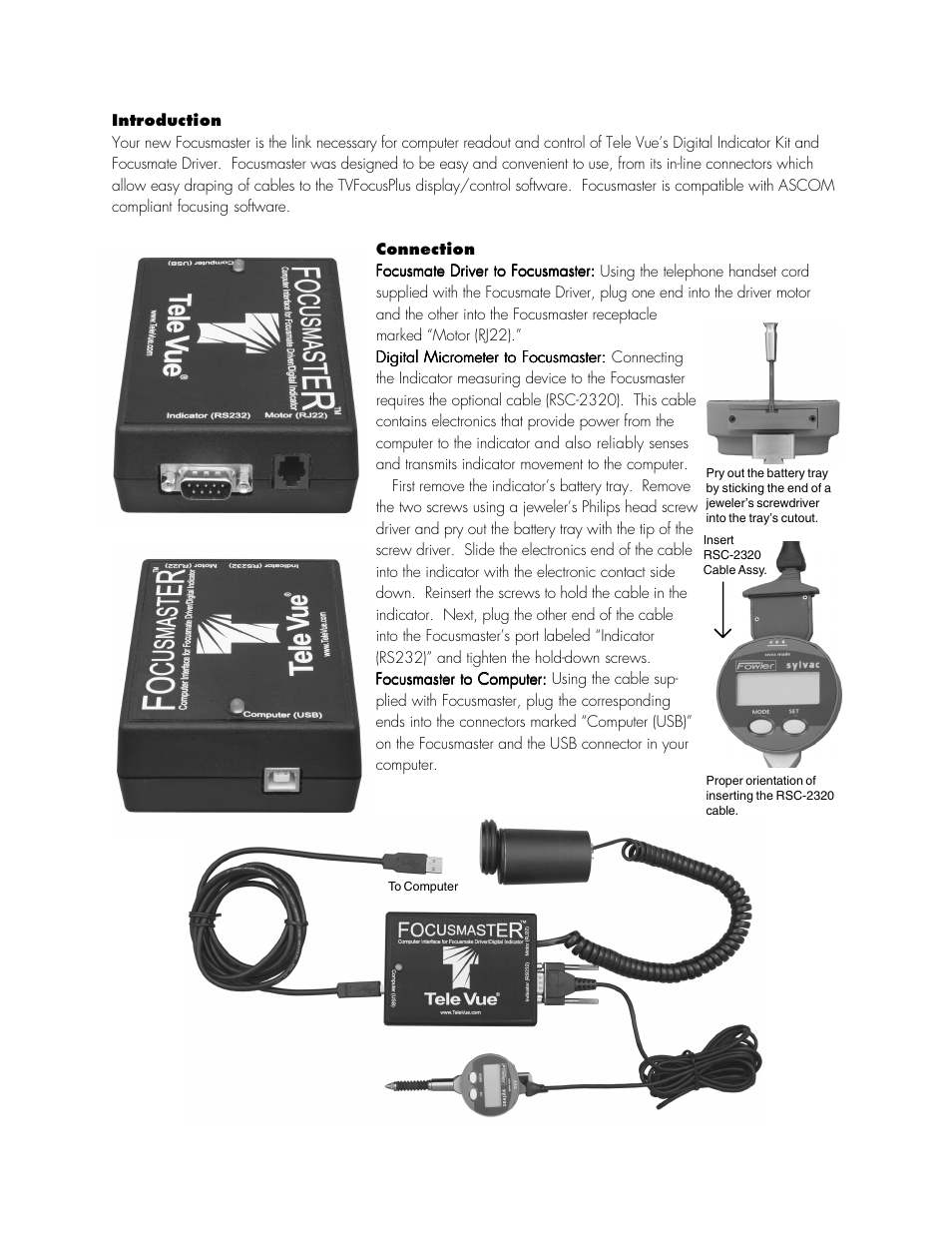 Tele Vue Focusmaster User Manual | Page 2 / 6