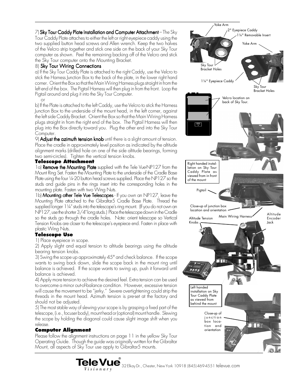 Tele vue | Tele Vue Gibraltar 5 Sky Tour Mount User Manual | Page 2 / 2