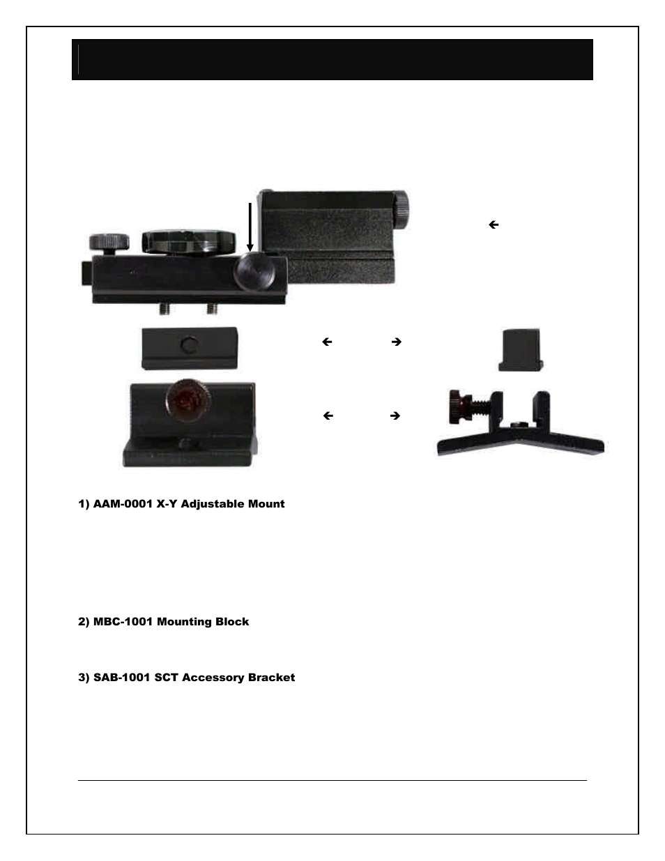 Tele Vue X-Y Adjustable Mount System (AAC-0002) User Manual | 1 page