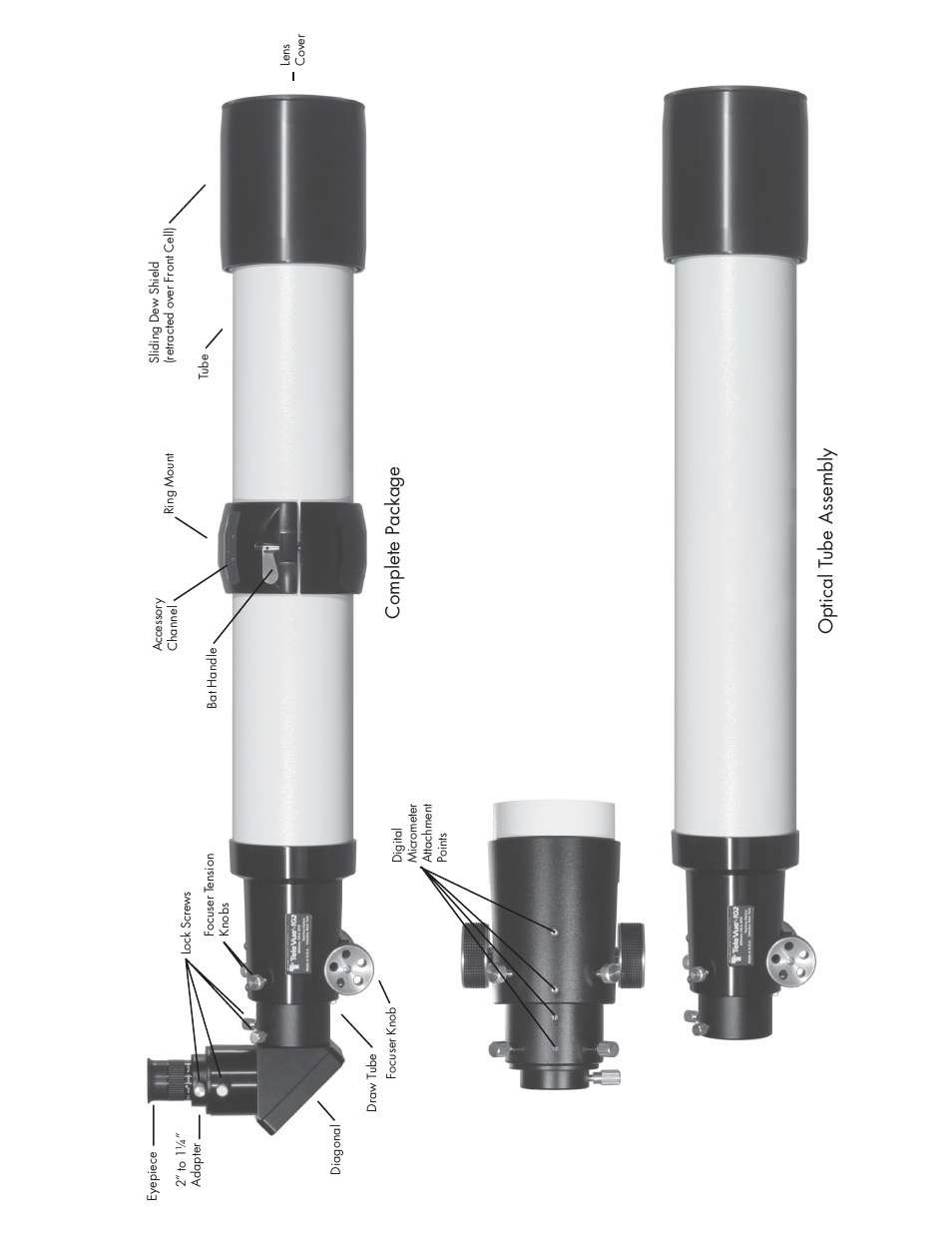 Complete package, Optical t ube assembly | Tele Vue 102 User Manual | Page 3 / 6