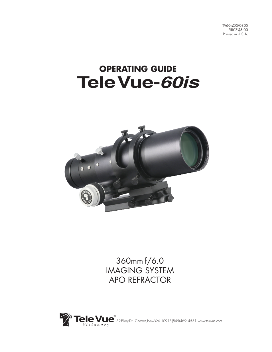 Tele Vue 60is User Manual | 8 pages