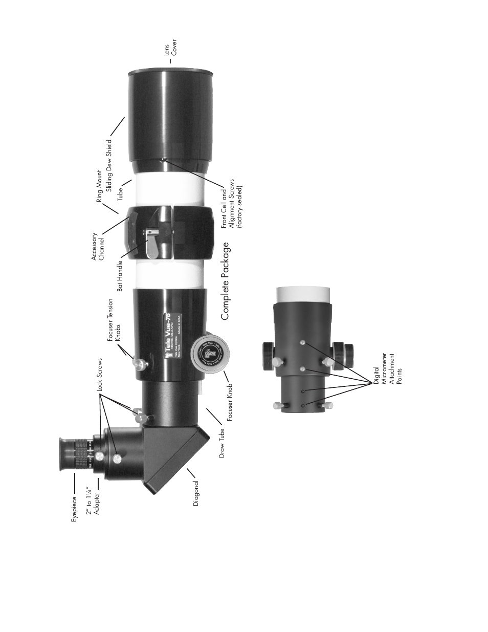 Complete package | Tele Vue 76 User Manual | Page 3 / 6