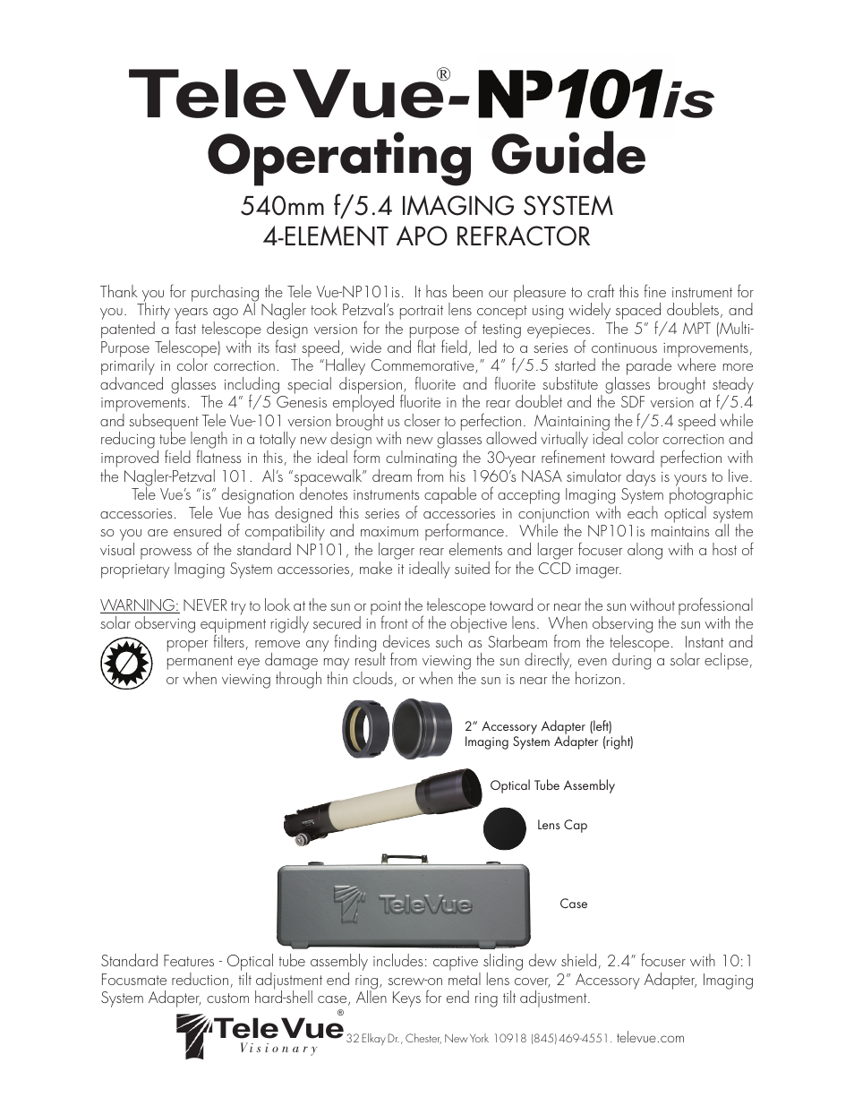 Tele Vue NP101is User Manual | 12 pages