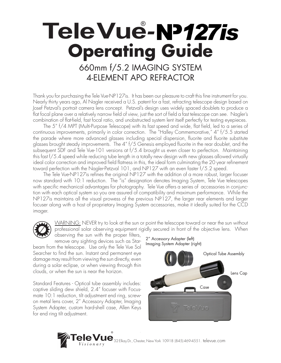 Tele Vue NP127is User Manual | 10 pages
