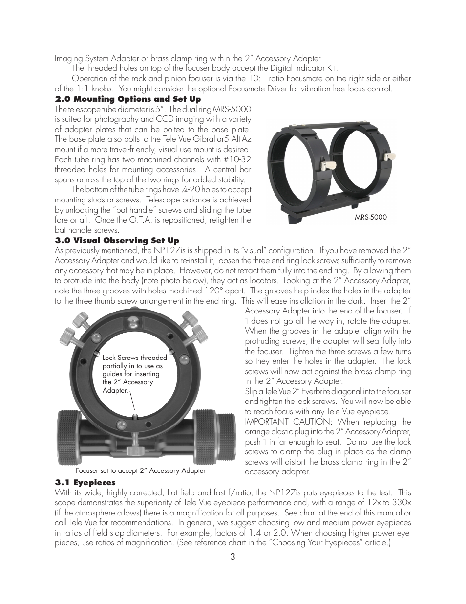 Tele Vue NP127is User Manual | Page 3 / 10
