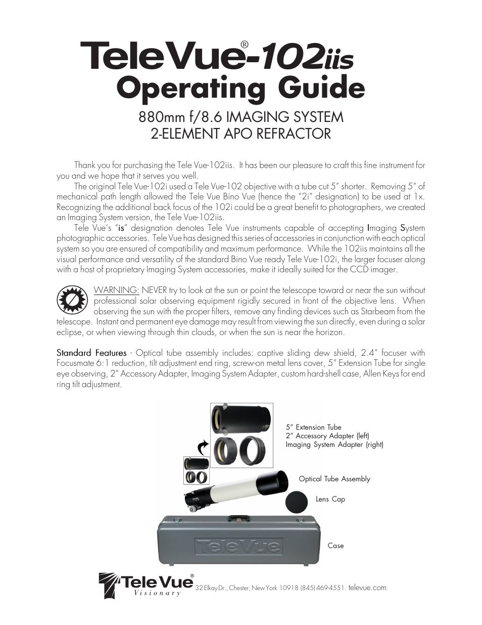 Tele Vue 102iis User Manual | 10 pages