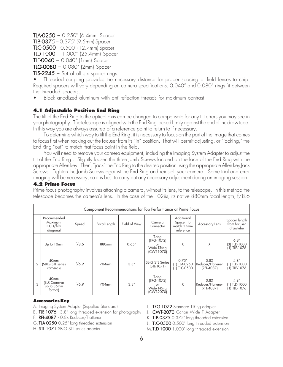 Tla-0250 | Tele Vue 102iis User Manual | Page 6 / 10