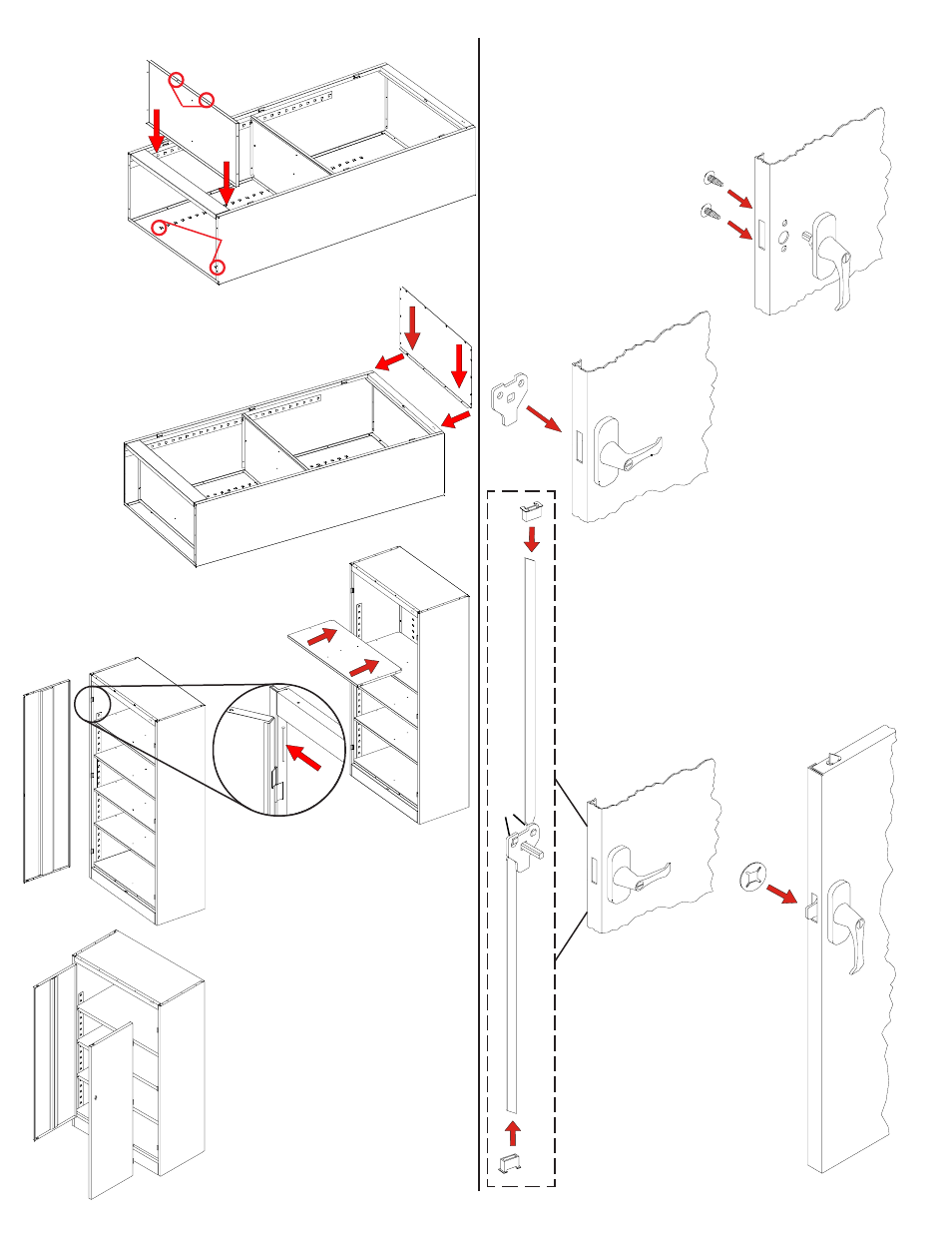 Handle/locking system installation instruc- tions | Tennsco 1470 User Manual | Page 3 / 4