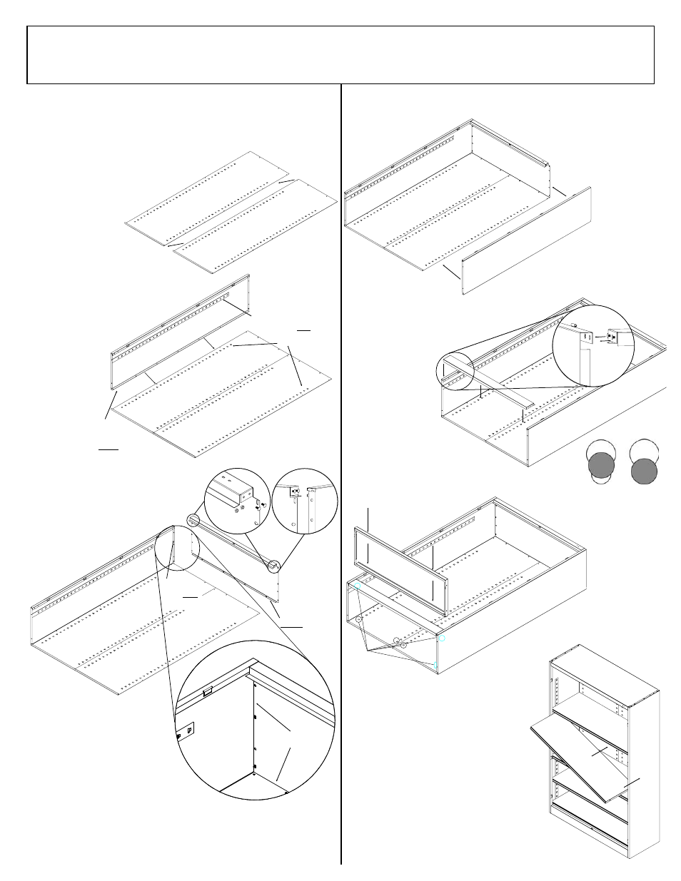 Step by step cabinet assembly instructions | Tennsco J2478A User Manual | Page 2 / 4