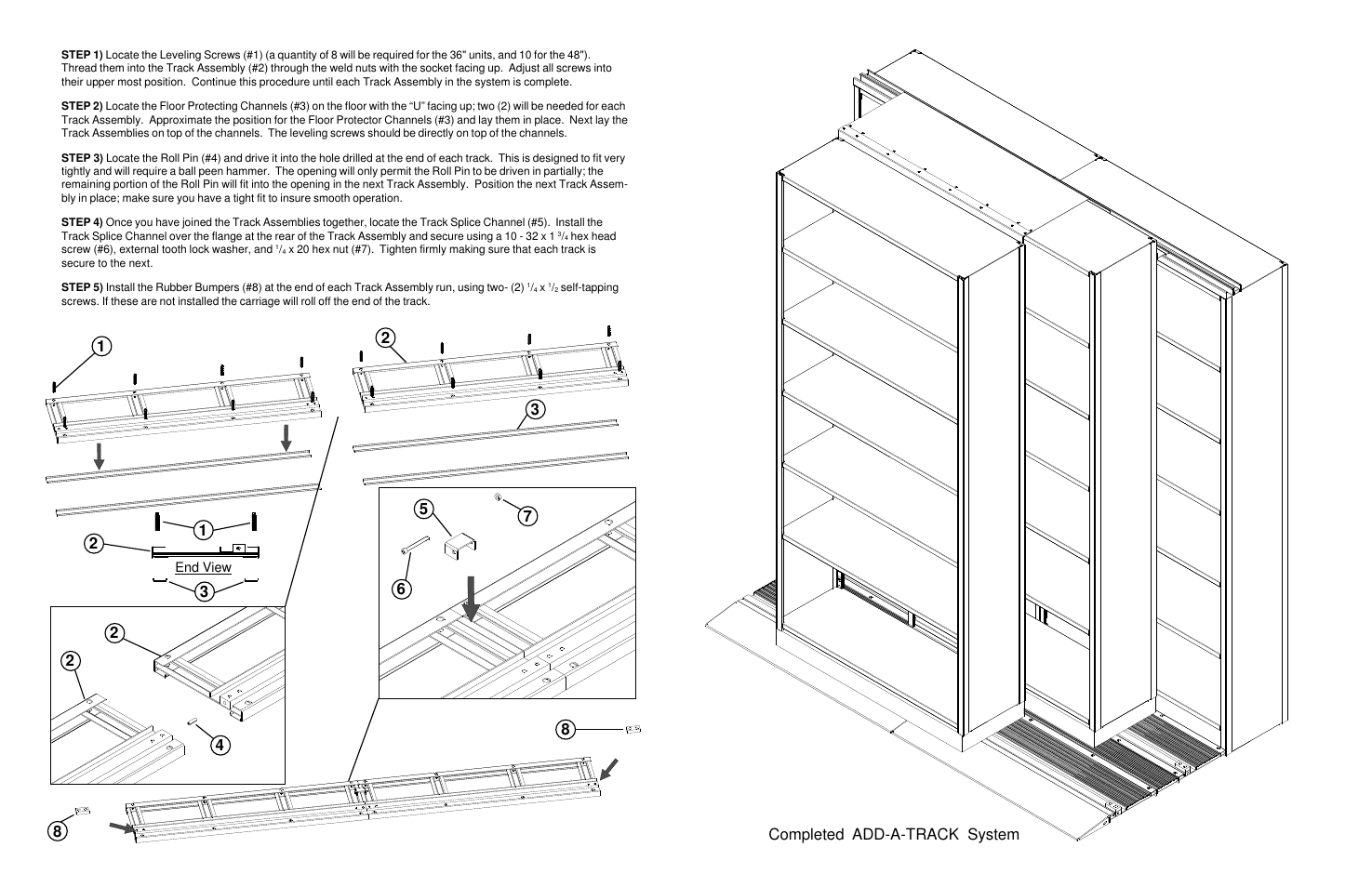 Completed add-a-track system | Tennsco L&T User Manual | Page 2 / 4