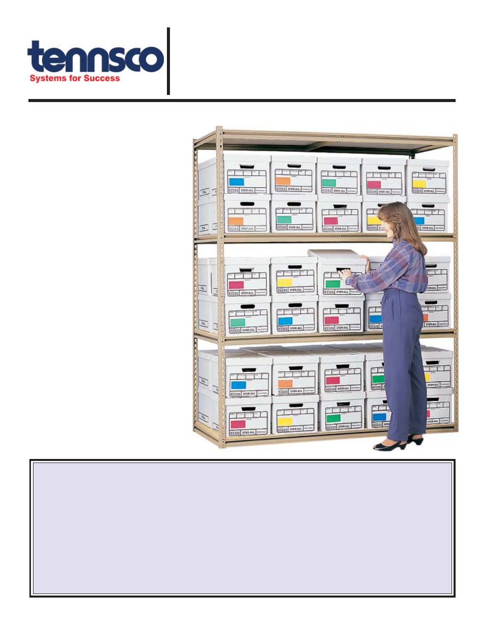 Tennsco Shelving with Plywood Beams User Manual | 4 pages