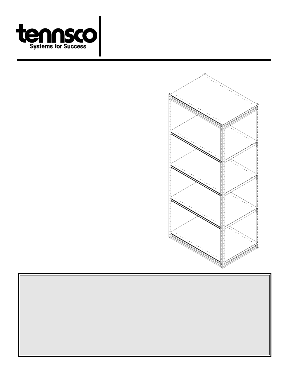 Tennsco ZLine Shelving with Steel Shelves User Manual | 4 pages