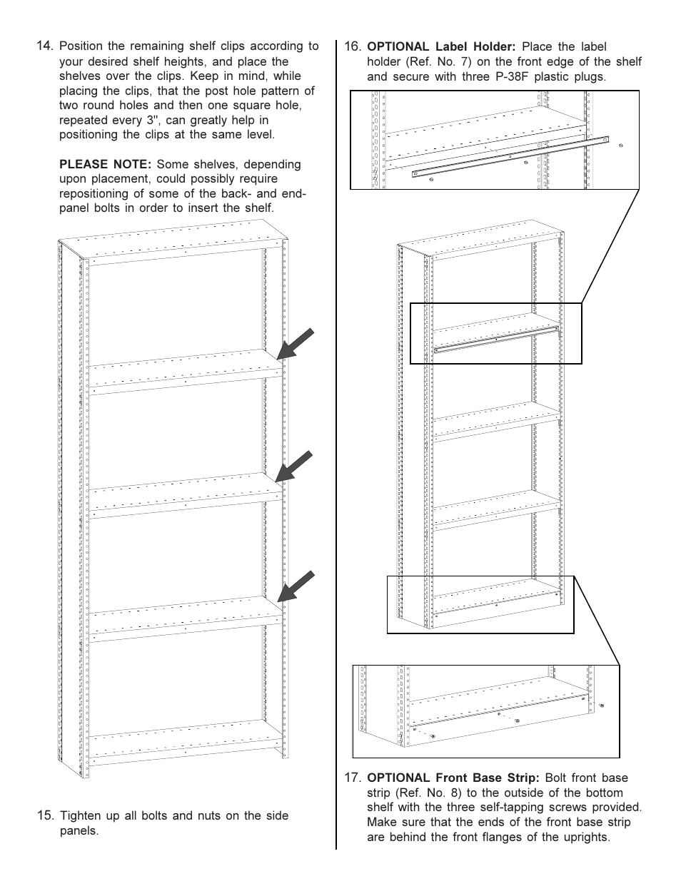 Tennsco Q-Line Shelving Closed User Manual | Page 5 / 8