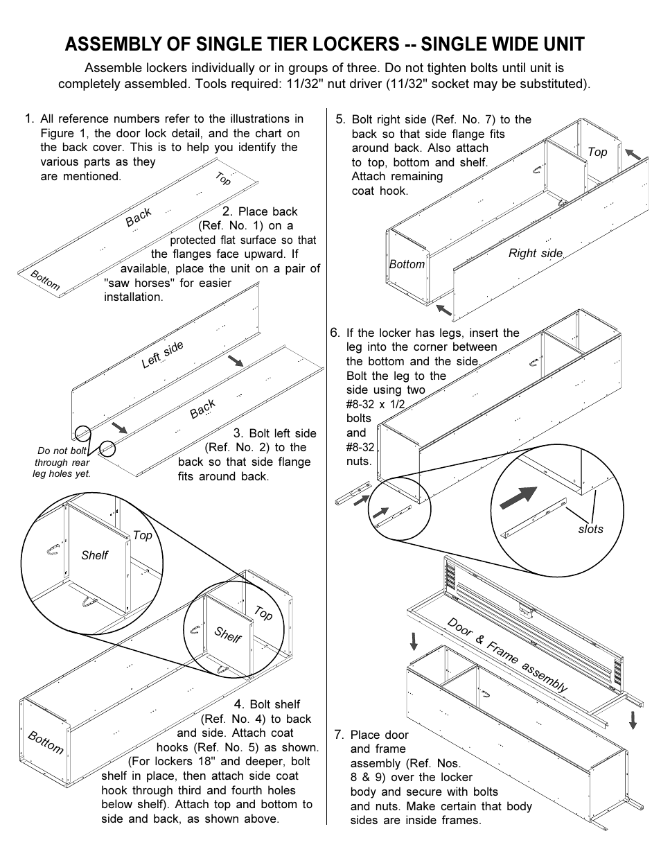 Tennsco Single Tier Lockers One Wide User Manual | Page 2 / 4