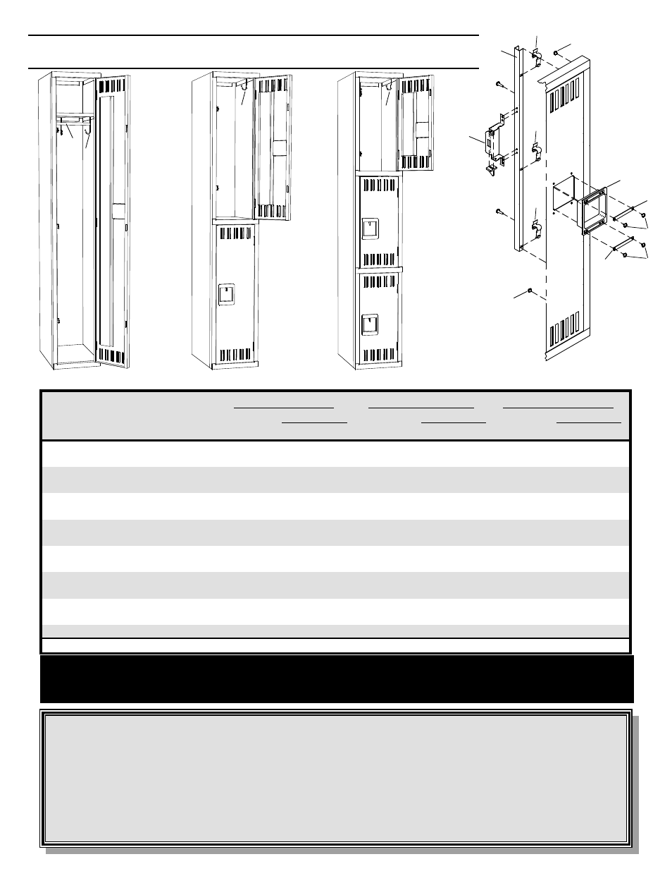 Tennsco Preassembled Lockers Single, Double,and Triple Tier User Manual | Page 2 / 4
