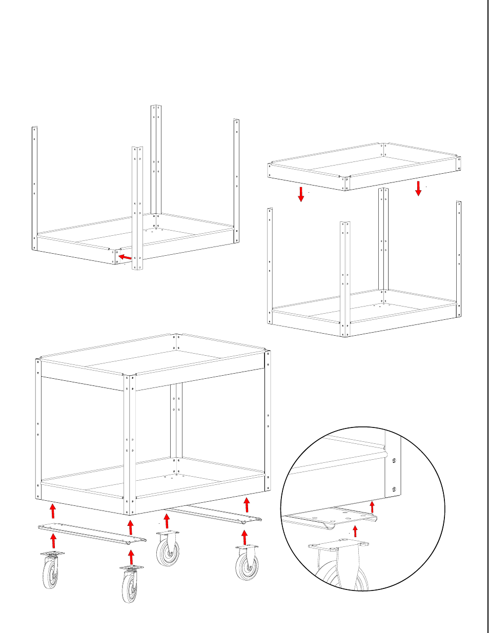 Assembly instructions for service cart | Tennsco SC2436 User Manual | Page 2 / 4