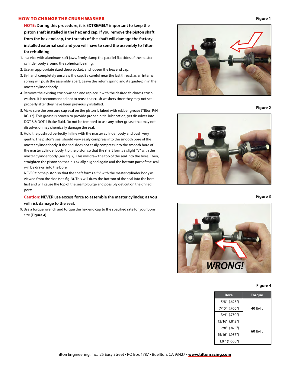 Wrong | Tilton 77-Series (98-1234) User Manual | Page 2 / 2