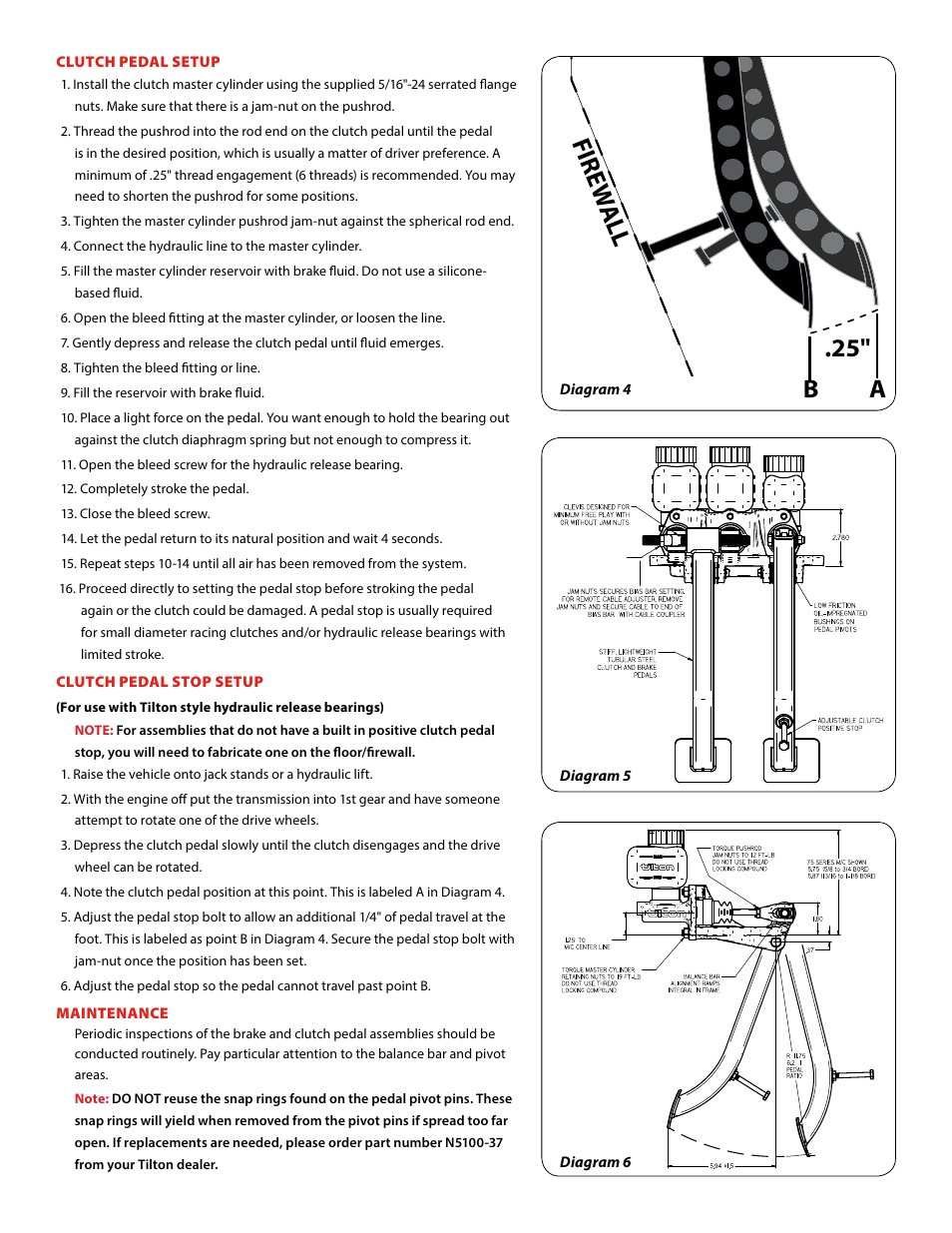 Fire w all, Ba .25 | Tilton Overhung – Aluminum & Steel (98-1201) User Manual | Page 3 / 4