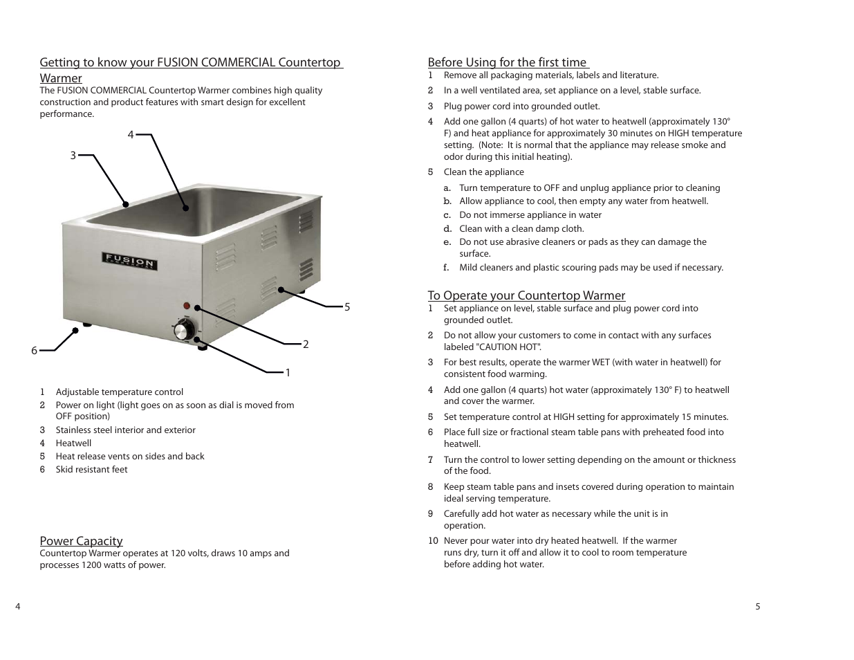 Tomlinson 509FC COUNTERTOP WARMER User Manual | Page 3 / 4