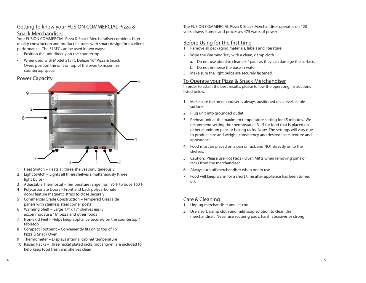 Tomlinson 513FC PIZZA & SNACK MERCHANDISER User Manual | Page 3 / 4