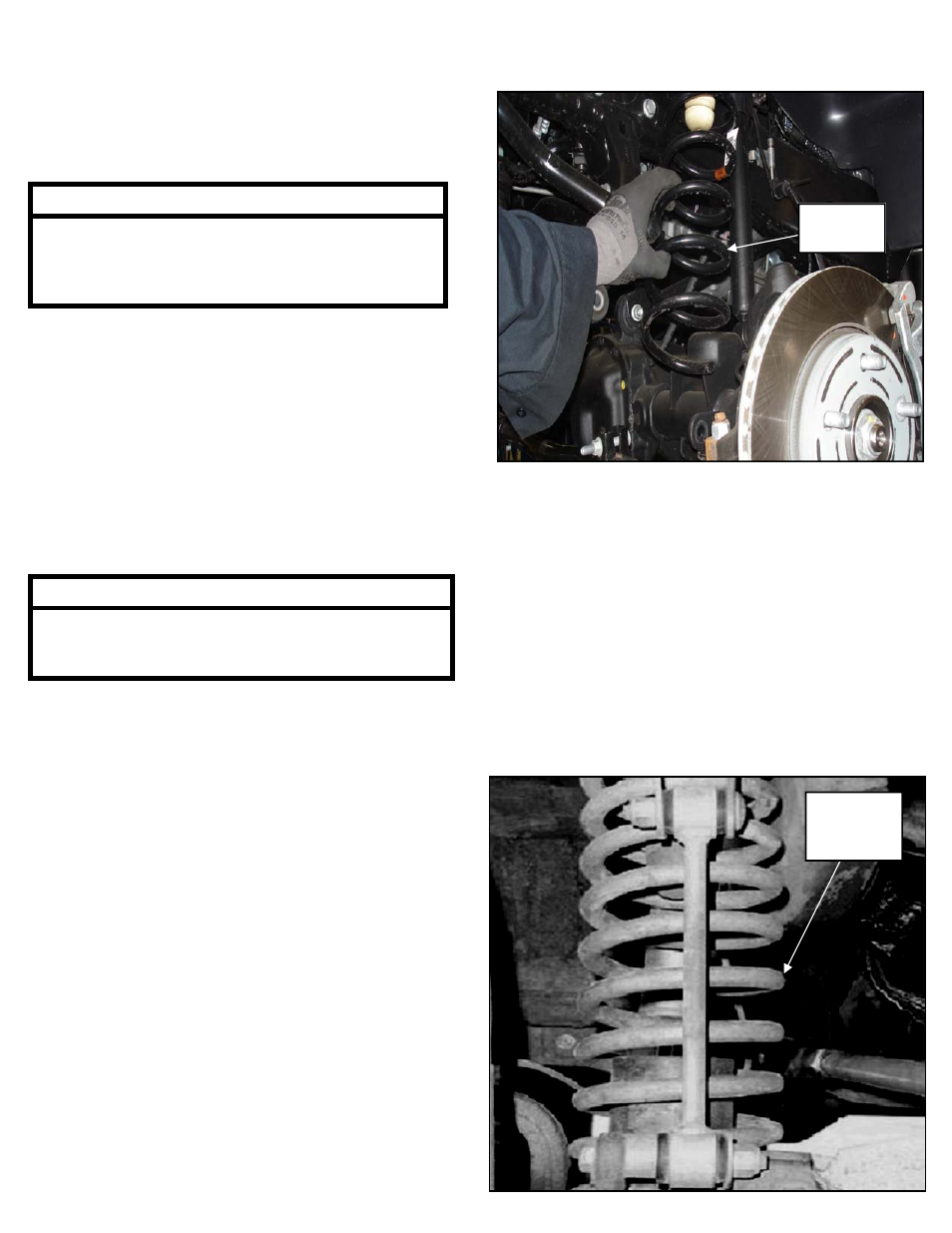 Prepare to install front suspension, Install front suspension | Trail Master 3.0 Inch Lift Kit with Add-A-Leaf (TM3730-40013 w/Rear Add-A-Leaf & TM3730-40023 w/Rear Leaf Spring) User Manual | Page 4 / 10