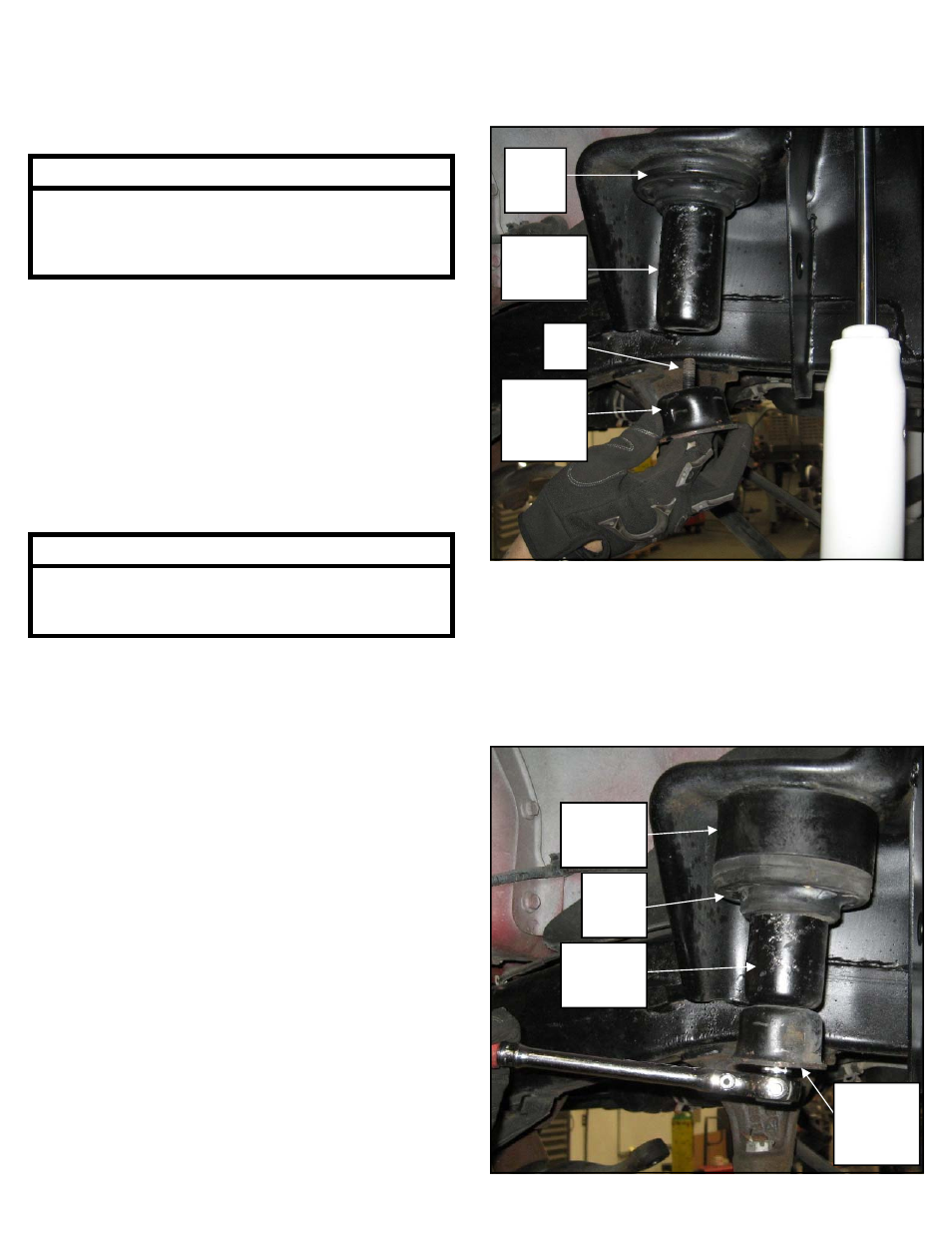 Prepare to install front suspension, Install front suspension | Trail Master 2.0 Inch Lift Kit with Shock Extension Brackets (TM3420-20010 & TM3420-20013) User Manual | Page 4 / 10