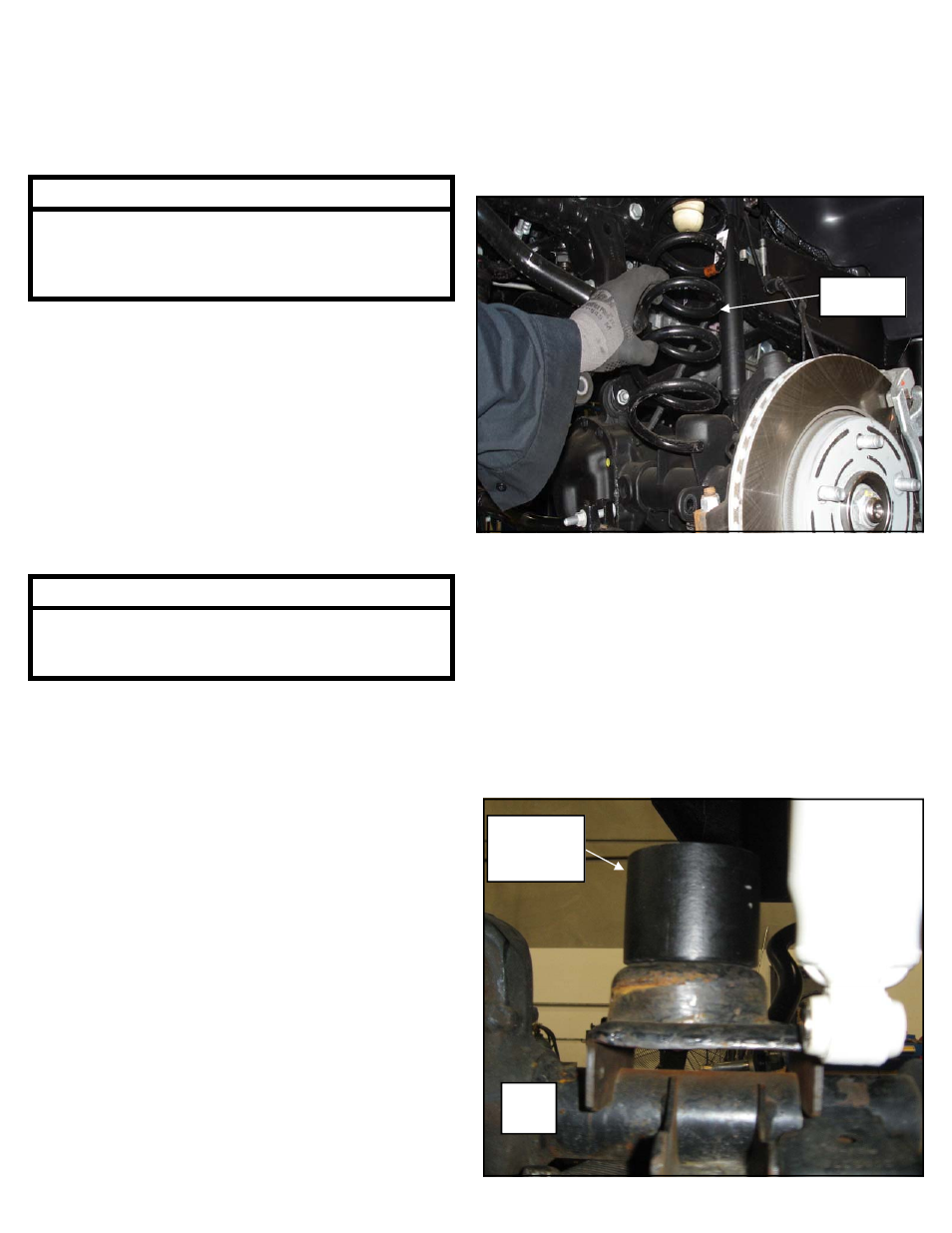 Prepare to install front suspension, Install front suspension | Trail Master 4.0 Inch Lift Kit with NGS Shocks (TM3340-40013 w/ Nitro Shocks) User Manual | Page 4 / 12