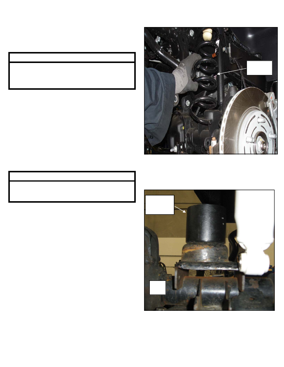 Prepare to install front suspension, Install front suspension | Trail Master 3.0 Inch Lift Kit with Shock Extension Brackets (TM3330-40010/TM3330-40013) User Manual | Page 4 / 12