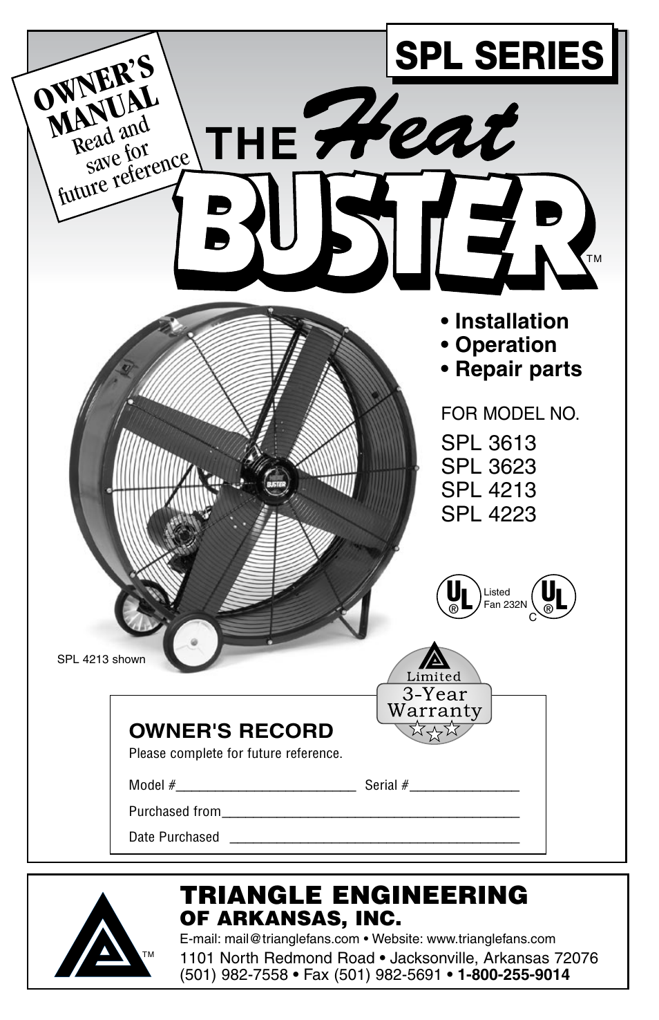 Triangle Engineering of Arkansas CMPC User Manual | 4 pages