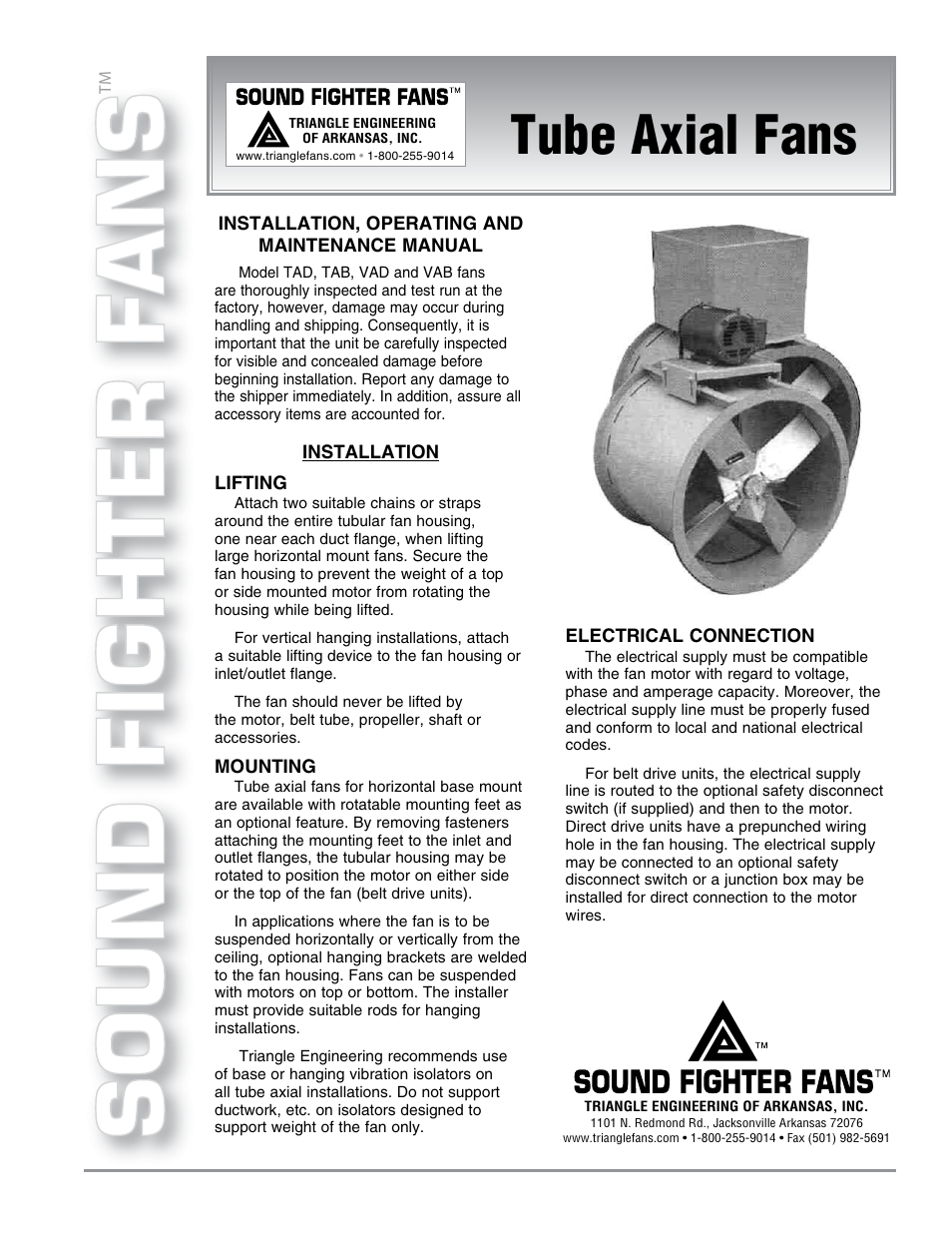 Triangle Engineering of Arkansas VAB User Manual | 4 pages