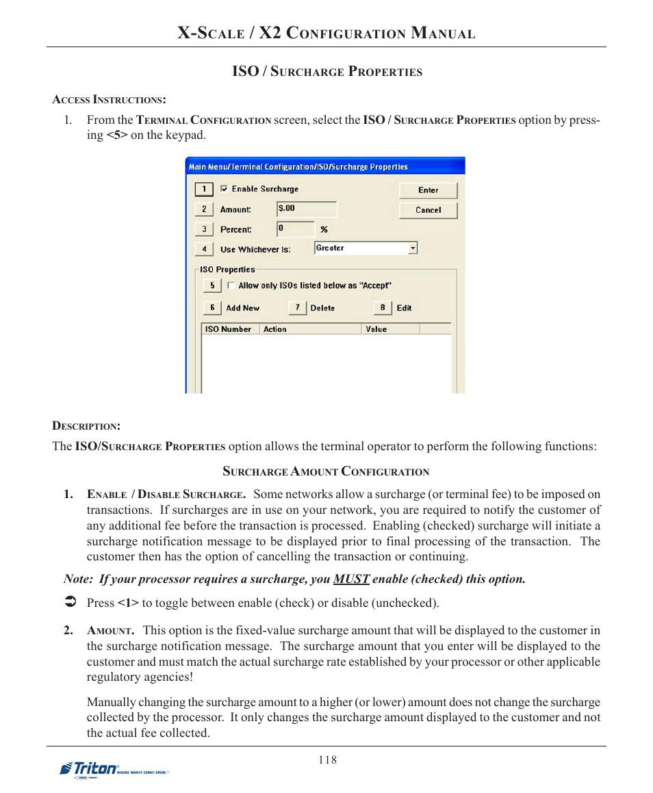 X2 c, Iso / s | Triton X-SCALE/X2 Configuration Manual User Manual | Page 128 / 419