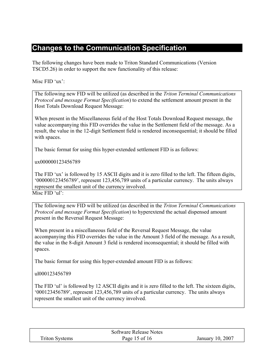 Changes to the communication specification | Triton X-SCALE/X2 Configuration Manual User Manual | Page 206 / 419