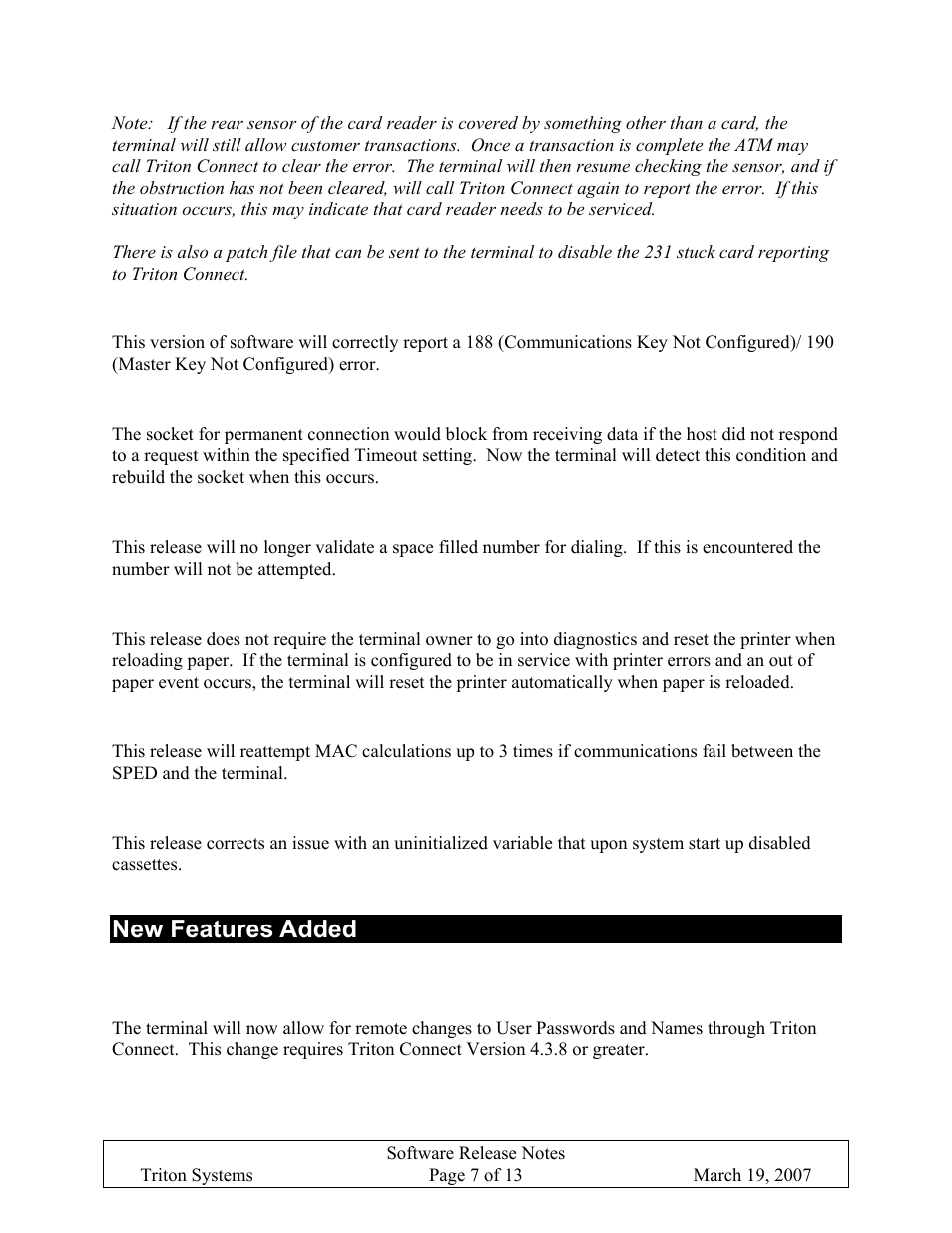 New features added | Triton X-SCALE/X2 Configuration Manual User Manual | Page 227 / 419