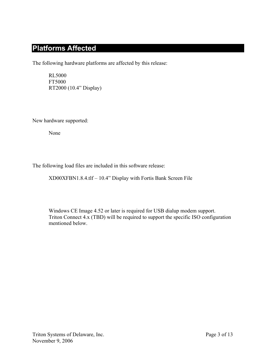 Platforms affected | Triton X-SCALE/X2 Configuration Manual User Manual | Page 258 / 419