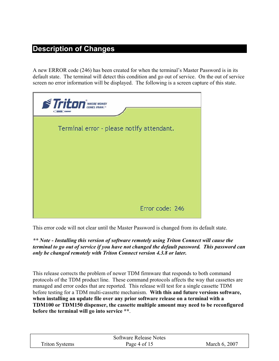 Description of changes | Triton X-SCALE/X2 Configuration Manual User Manual | Page 272 / 419