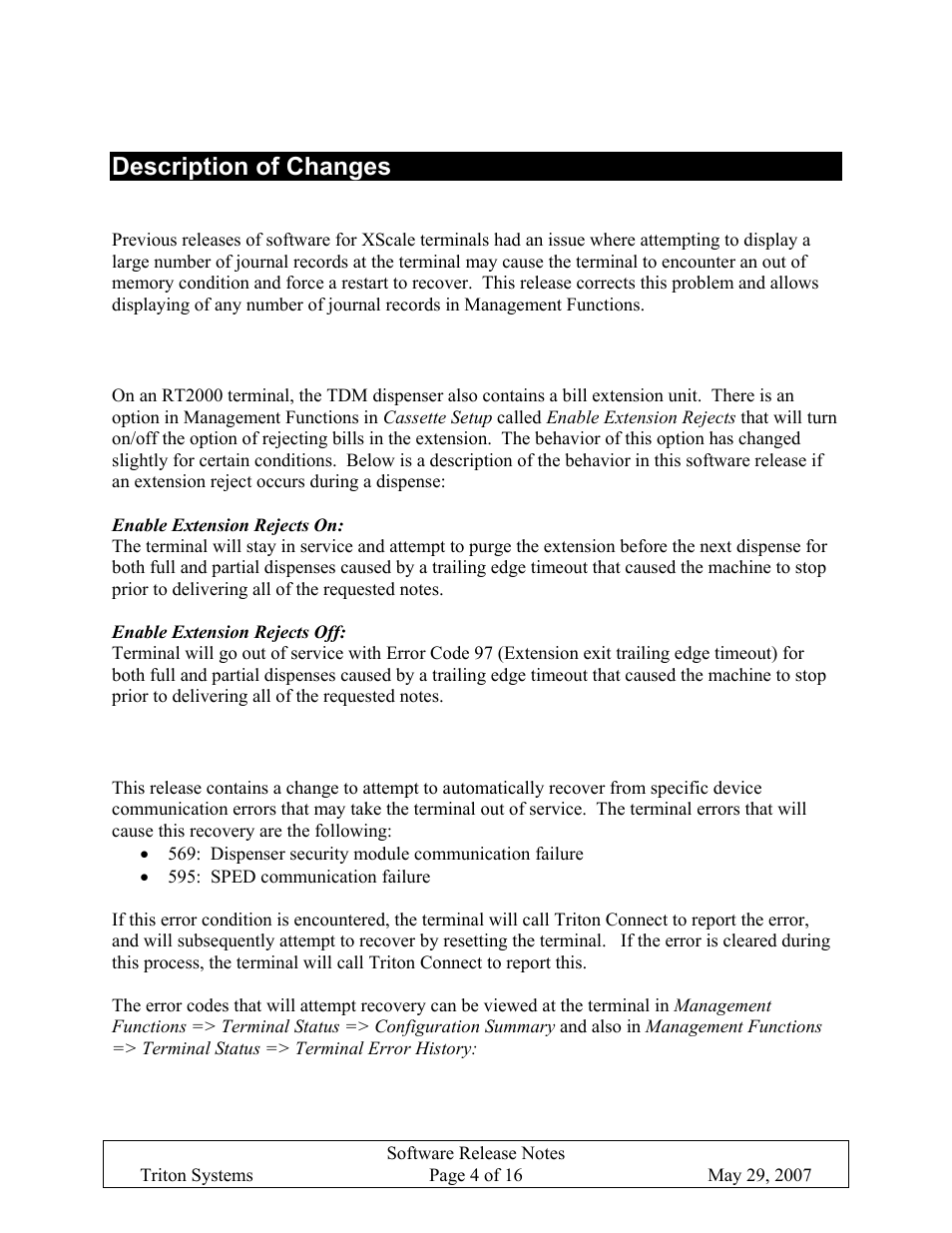 Description of changes | Triton X-SCALE/X2 Configuration Manual User Manual | Page 287 / 419