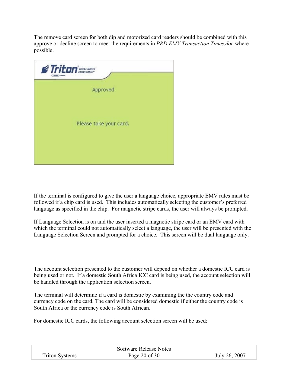 Language selection, Account selection, Anguage | Election, Ccount | Triton X-SCALE/X2 Configuration Manual User Manual | Page 324 / 419