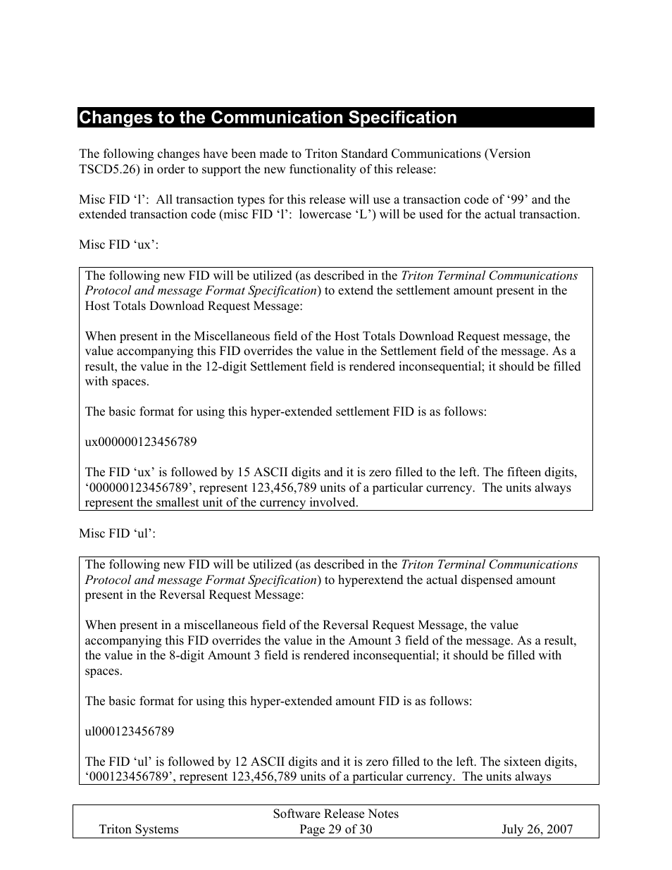 Changes to the communication specification | Triton X-SCALE/X2 Configuration Manual User Manual | Page 333 / 419